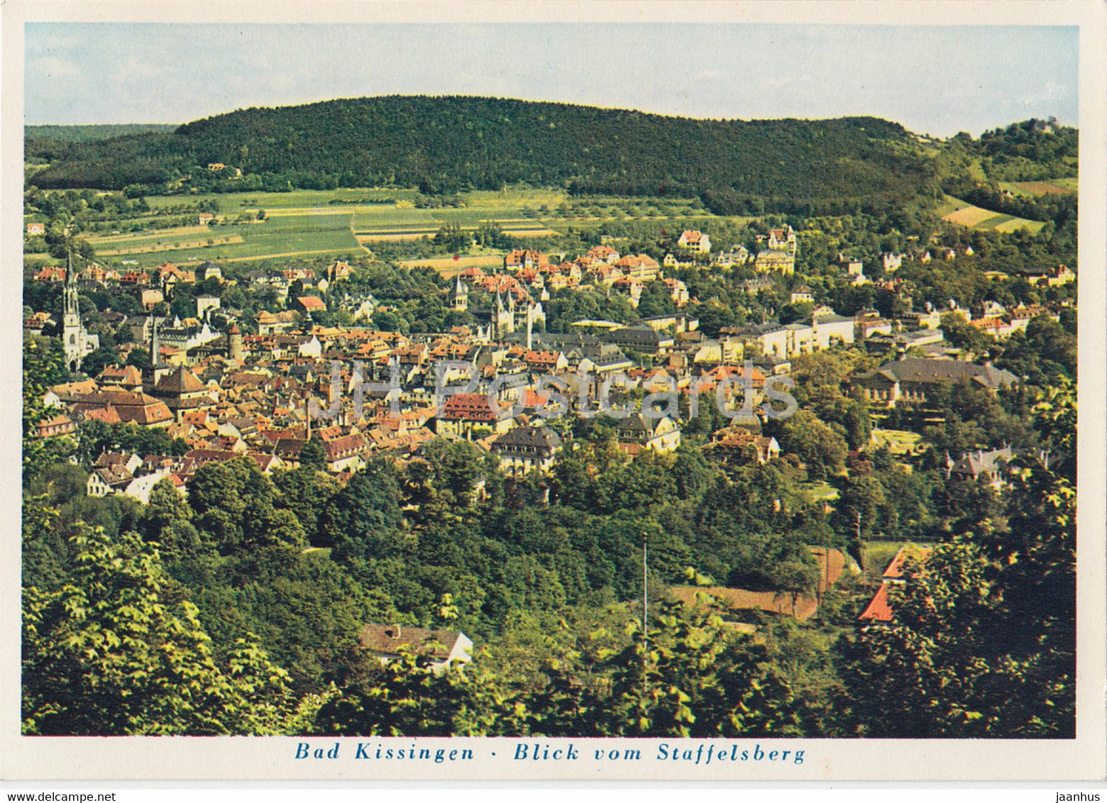Bad Kissingen - Blick vom Staffelsberg - old postcard - Germany - unused - JH Postcards