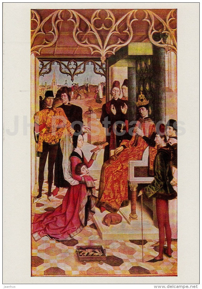 painting  by Dieric Bouts - Trial by fire , 1468 - Flemish art - 1967 - Russia USSR - unused - JH Postcards