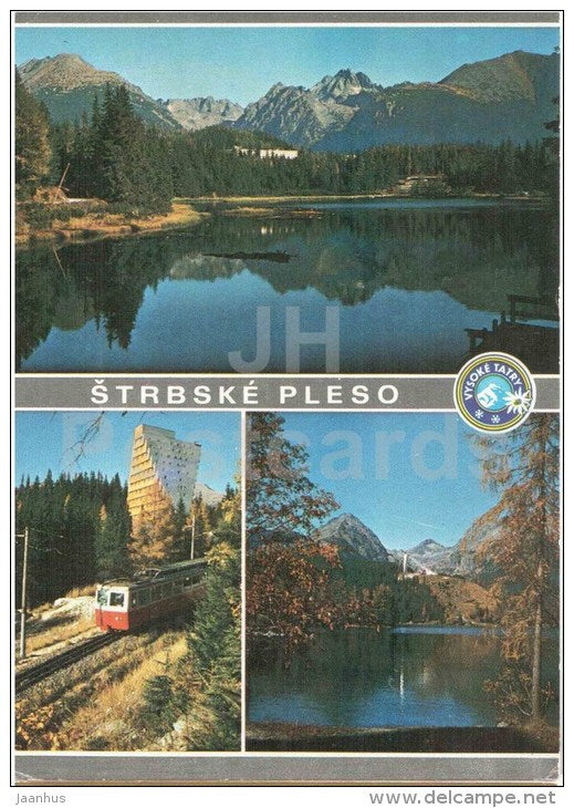 Strbske Pleso - ski jumping hill - hotel Patria - hotel Panorama - Czechoslovakia - Slovakia - used - JH Postcards