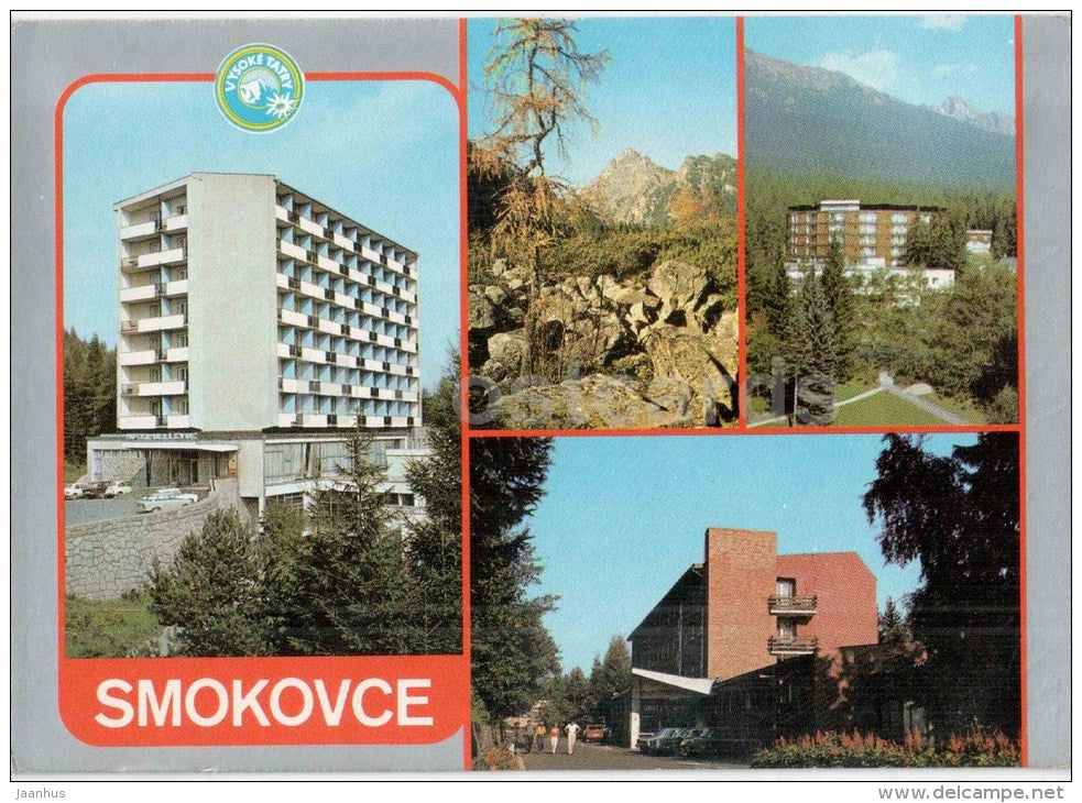 Smokovce - Smokovec - hotel Bellevue - Velka Studena valley - hotel Park - Sport - Czechslovakia - Slovakia - used 1981 - JH Postcards