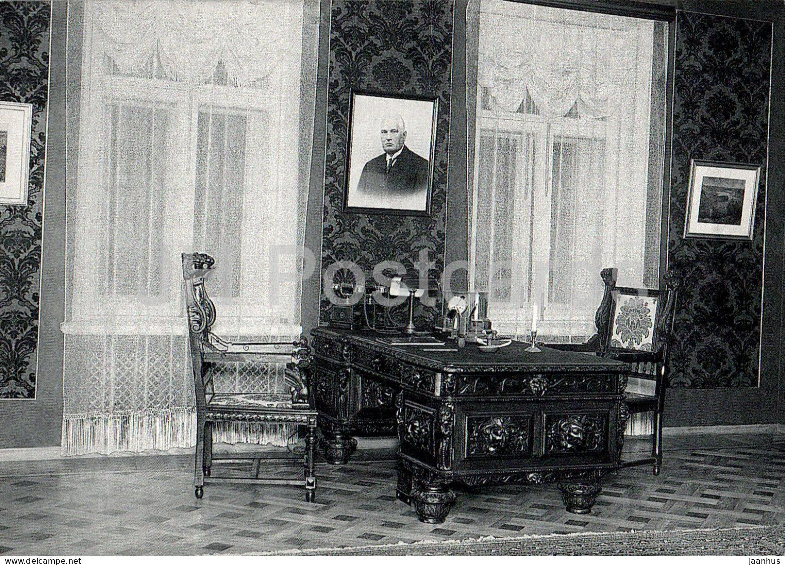 Oru Loss - The President's Desk in Oru mansion - REPRODUCTION - castle - Estonia - unused - JH Postcards