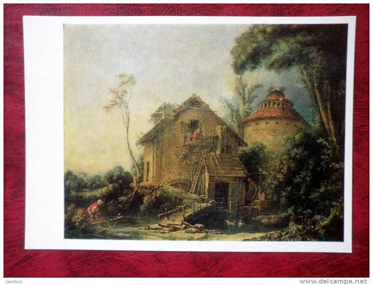 Painting by François Boucher - Mill, 1752 - art  - unused - JH Postcards