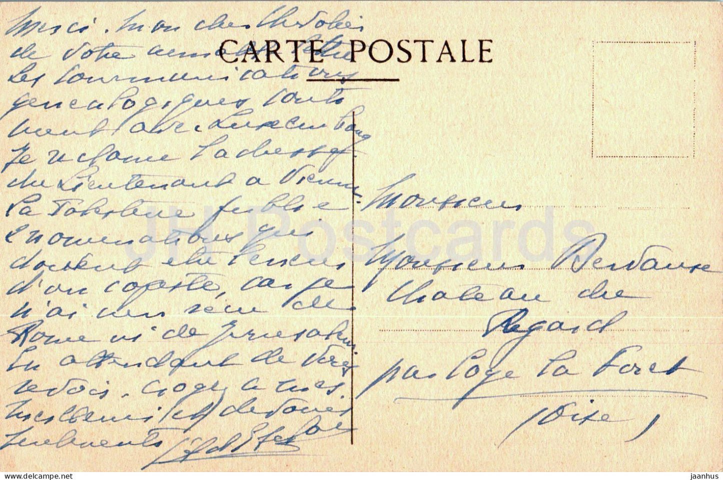 Villers Chatel - par Aubigny en Artois - Pas de Calais - Schloss - alte Postkarte - Frankreich - gebraucht 