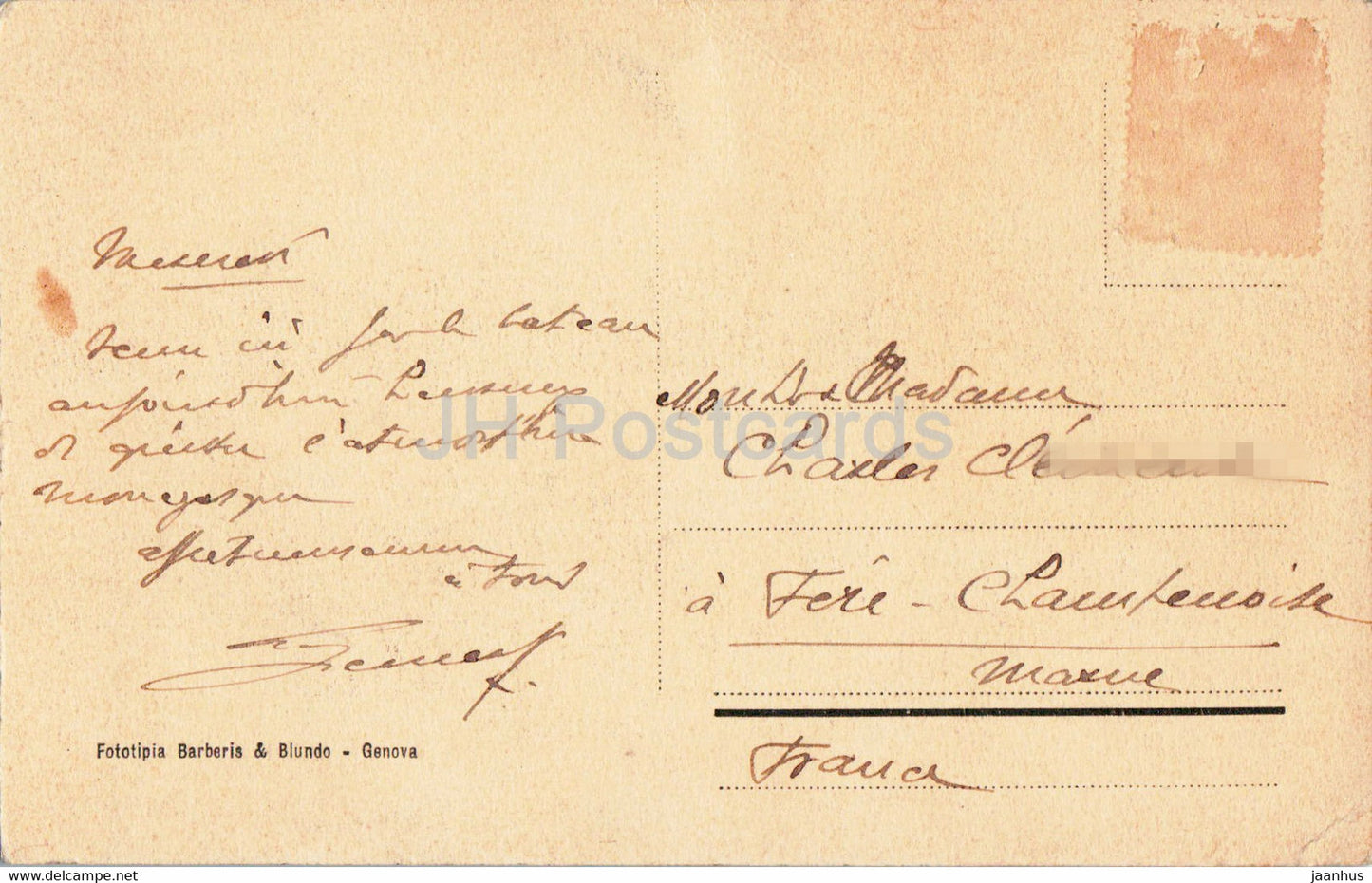 Genova - Genua - Panorama dal Castellaccio - Righi - alte Postkarte - Italien - gebraucht