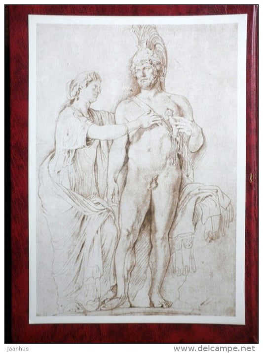 Drawing by Peter Paul Rubens - Mars and Venus , between 1606 and 1608 - maxi card - flemish art - 1977 - unused - JH Postcards
