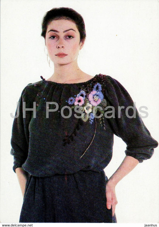 dress - 4 - Women Fashion - woman - 1988 - Russia USSR - unused - JH Postcards