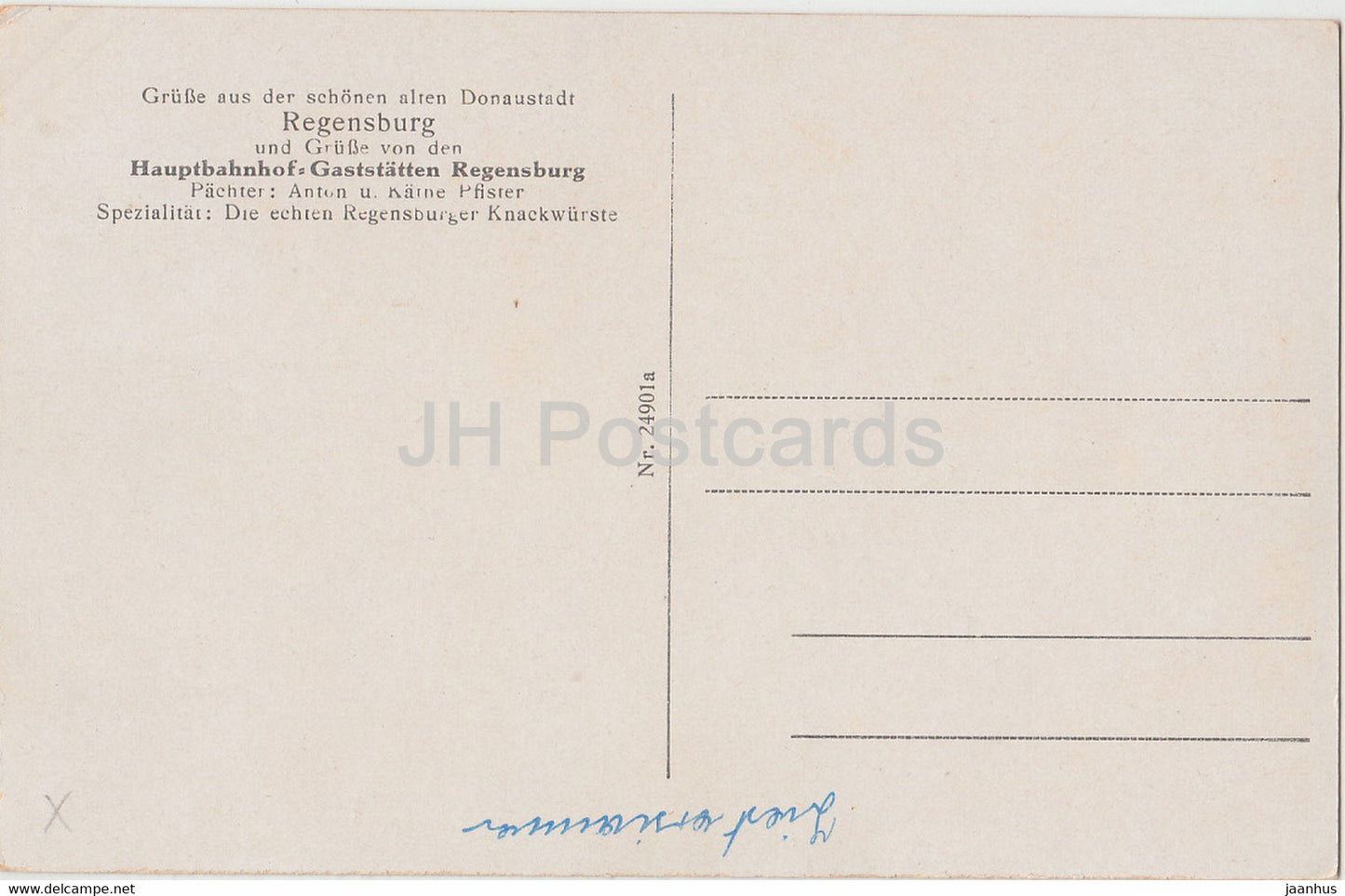 Grusse aus Donaustadt Regensburg - Walhalla - Brucktor - Dom - 24901 - carte postale ancienne - Allemagne - inutilisée
