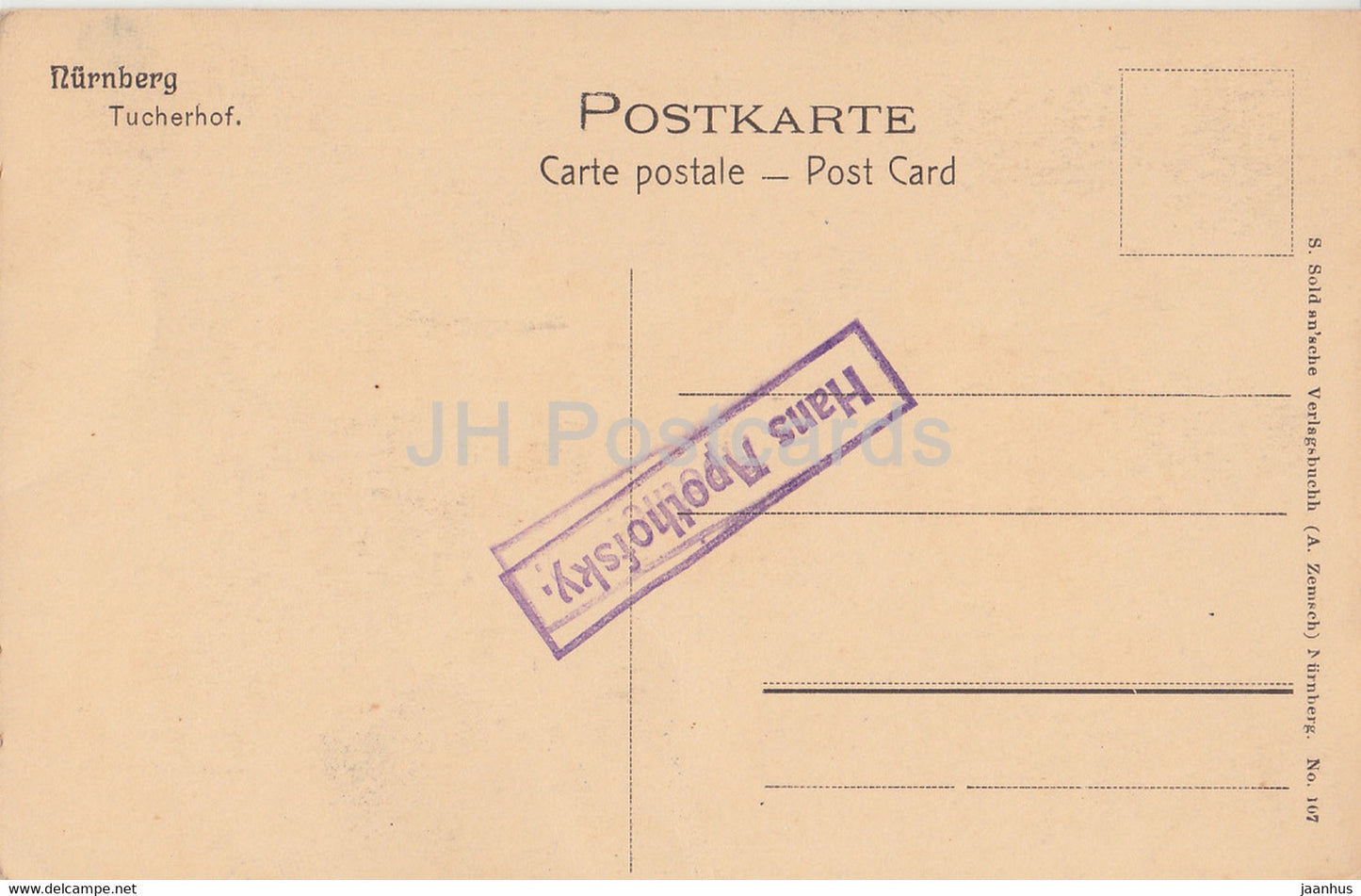 Nurnberg - Tucherhof - old postcard - Germany - unused