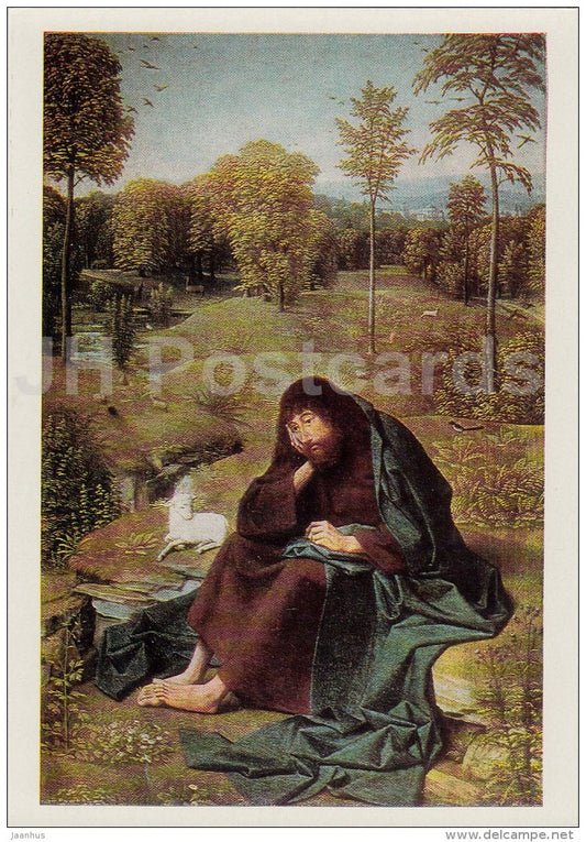 painting  by Geertgen tot Sint Jans - John the Baptist in the wilderness - Dutch art - 1967 - Russia USSR - unused - JH Postcards