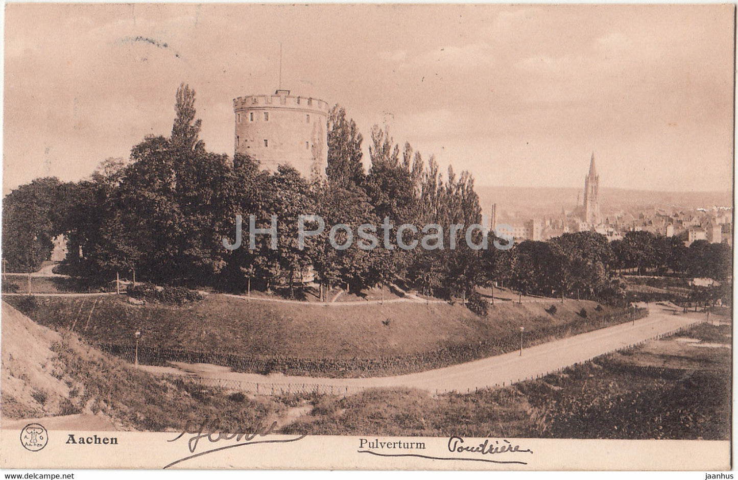 Aachen - Pulverturm - old postcard - 1908 - Germany - used - JH Postcards