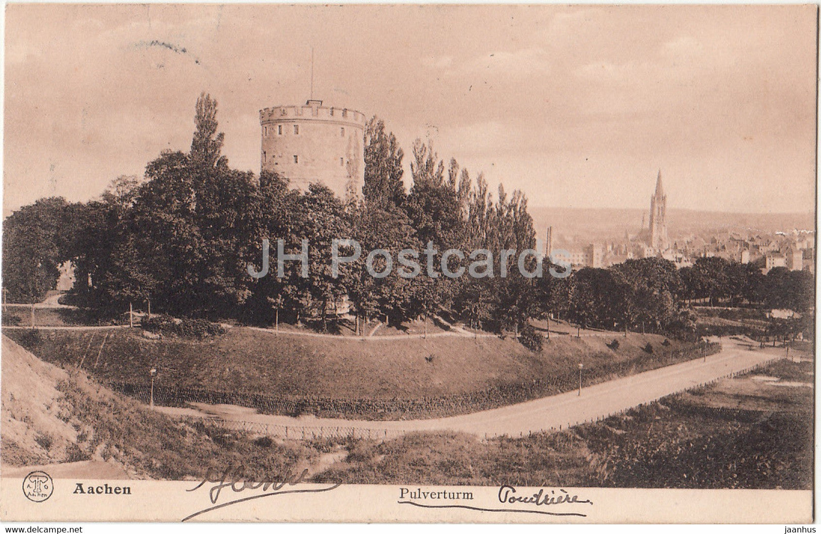 Aachen - Pulverturm - old postcard - 1908 - Germany - used - JH Postcards
