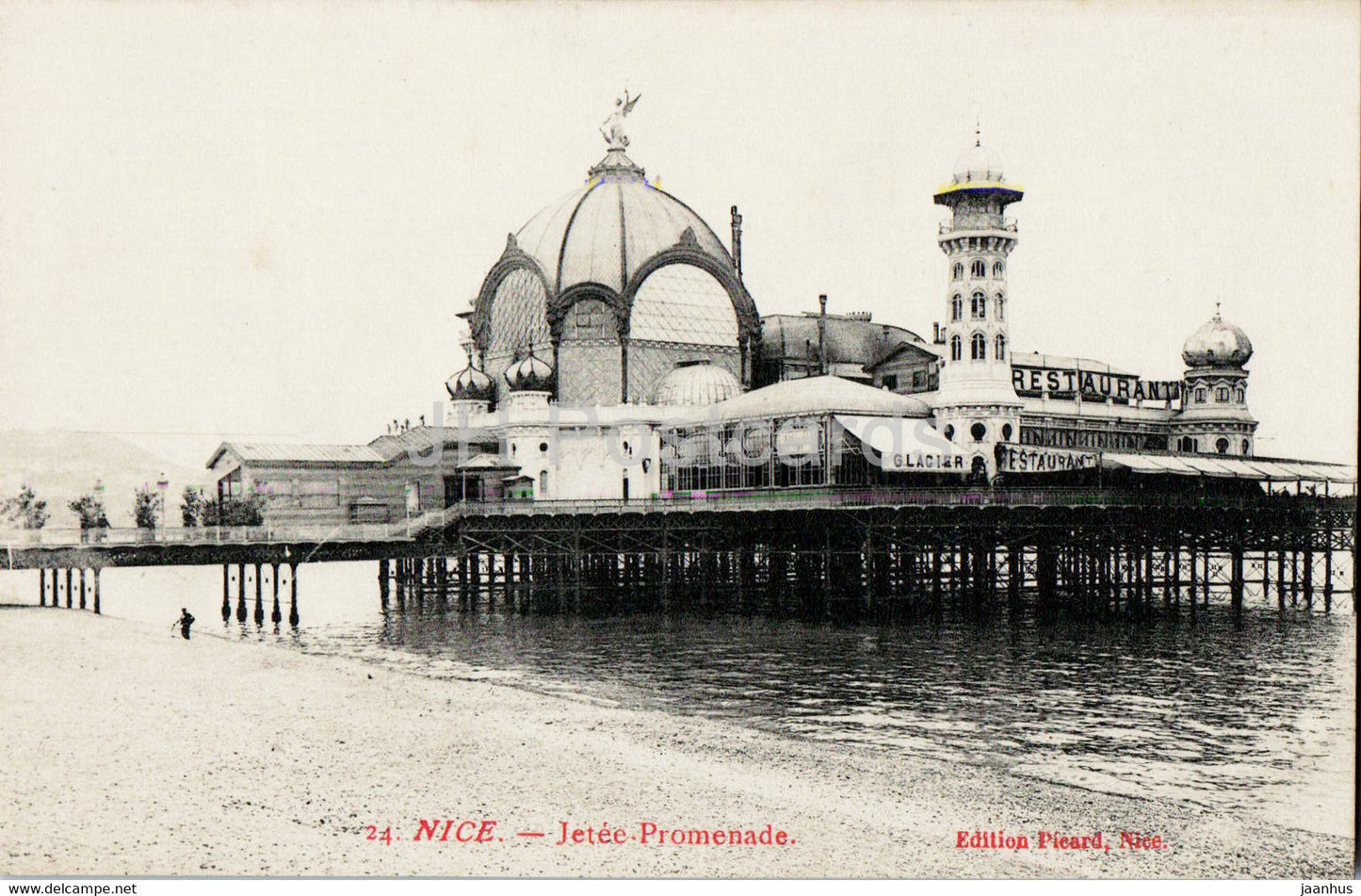 Nice - Jetee Promenade - 24 - old postcard - France - unused - JH Postcards