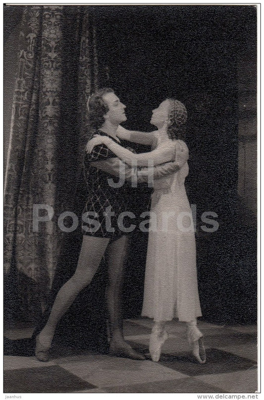 G. Ulanova and Y. Zhdanov - Romeo and Juliet - ballet - 1958 - Russia USSR - unused - JH Postcards