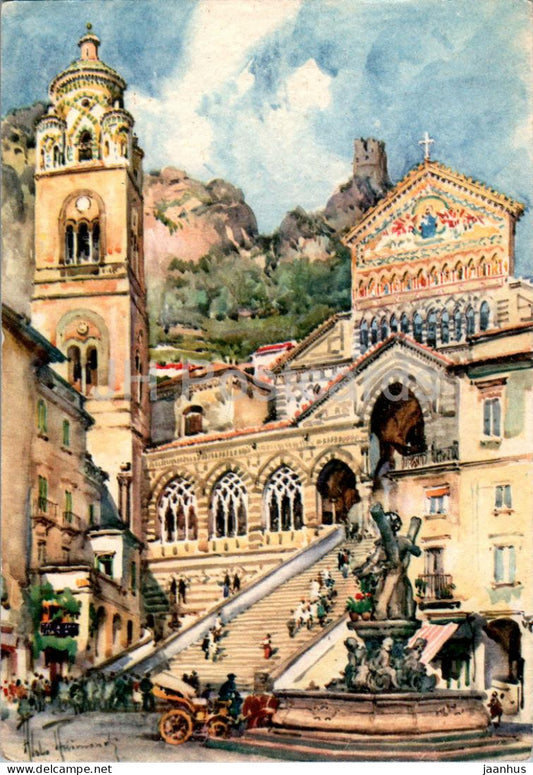 Amalfi - Il Duomo - cathedral - illustration - Italy - used - JH Postcards