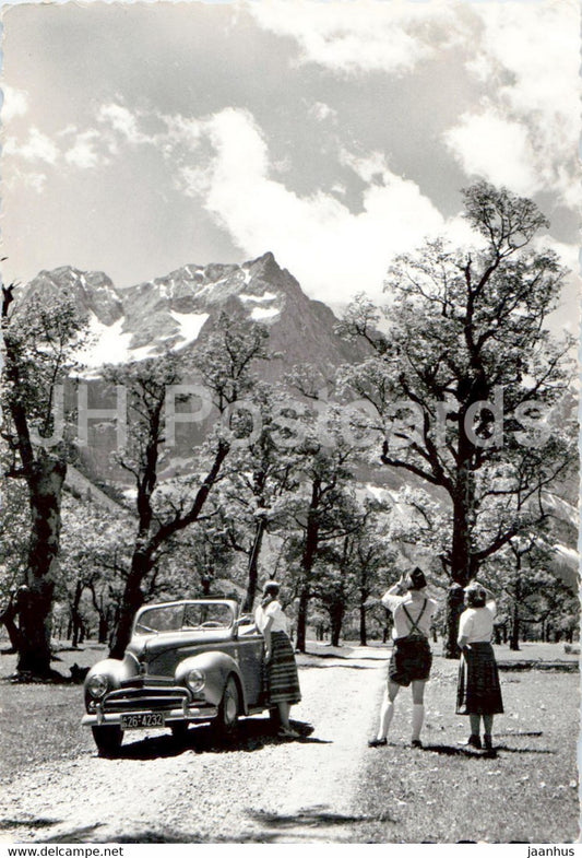 Grosser Ahornboden im Karwendel - car - old postcard - Austria - used - JH Postcards