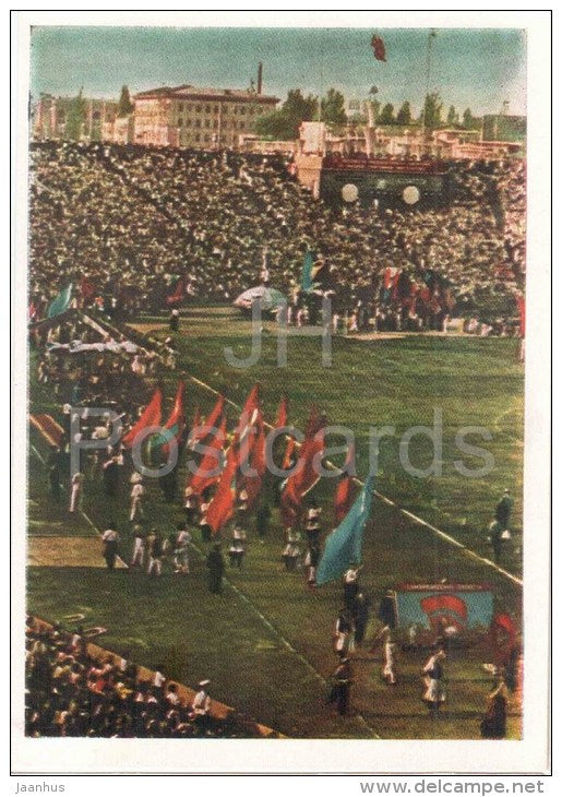 in the Pakhtakor stadium - Tashkent - 1960 - Uzbekistan USSR - unused - JH Postcards
