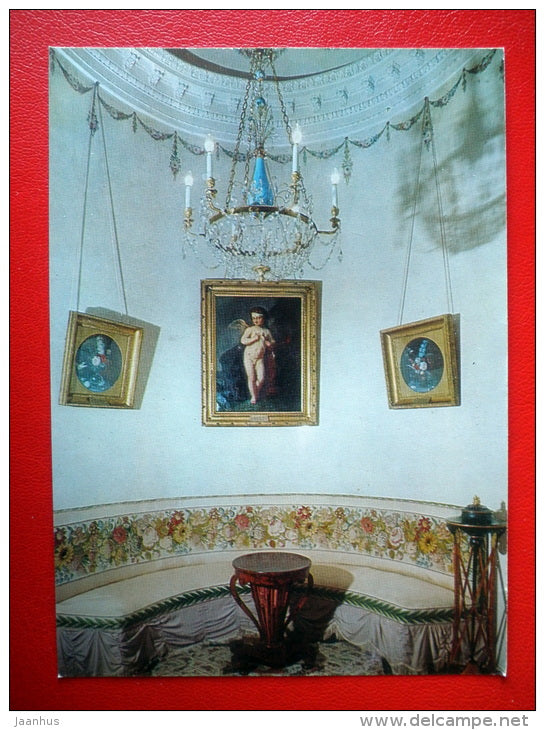 The Oval Boudoir - Interior Decoration - Palace Museum in Pavlovsk - 1977 - Russia USSR - unused - JH Postcards