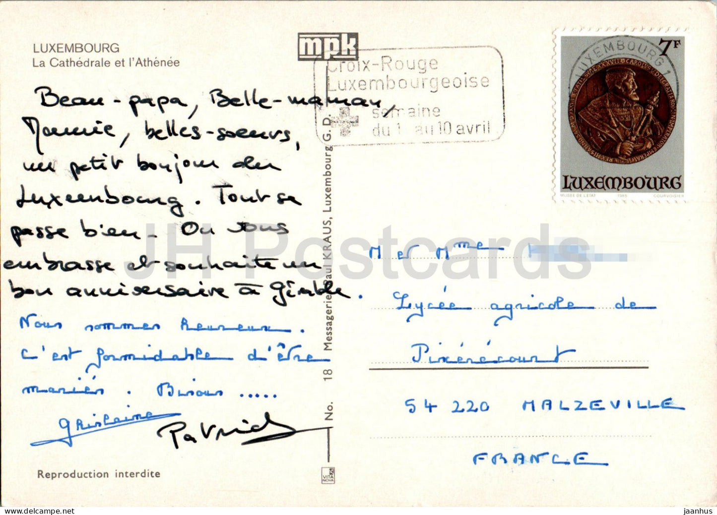 Luxembourg - La Cathédrale et l'Athénée - cathédrale - 18 - Luxembourg - occasion 