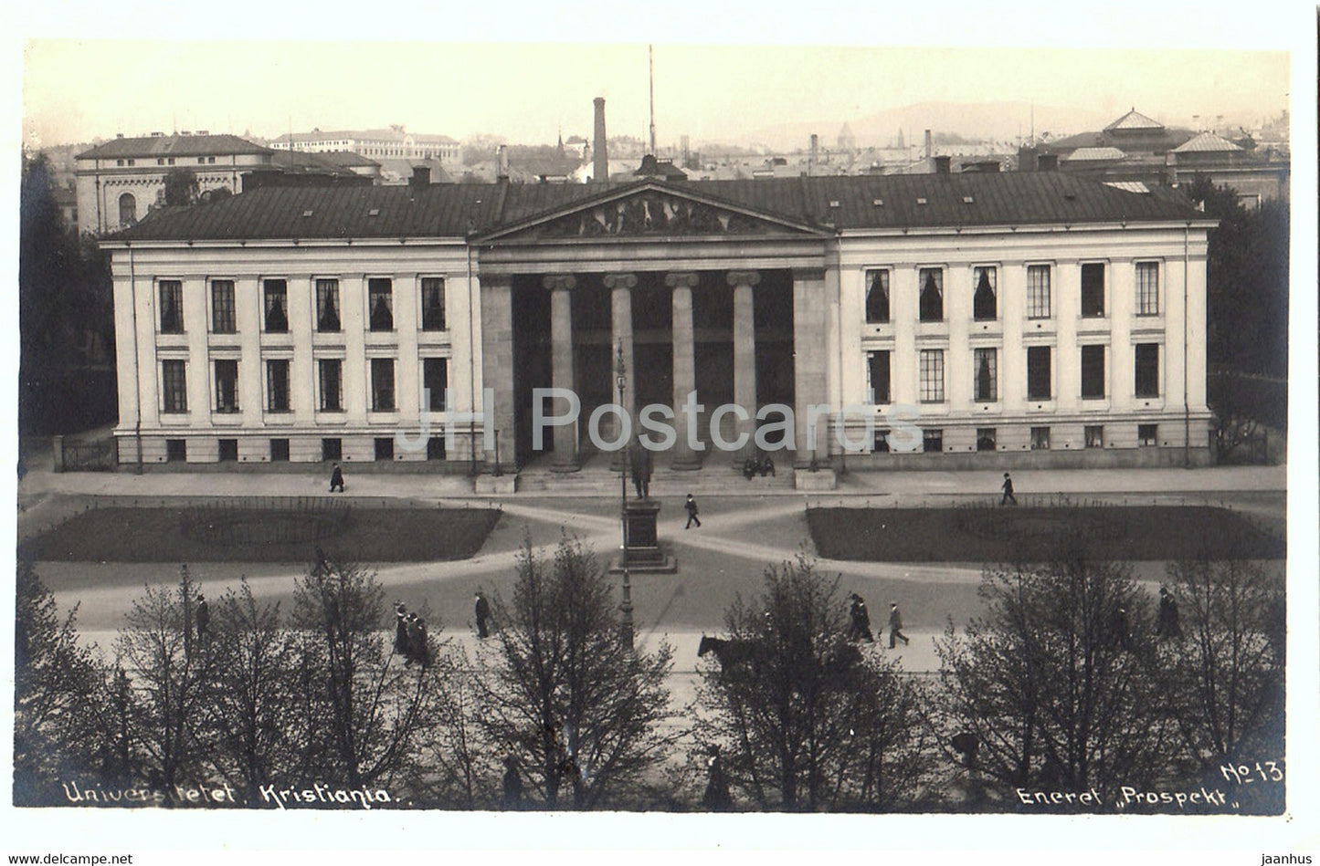 Kristiania - Oslo - Universitetet - university - 13 - old postcard - Norway - unused - JH Postcards