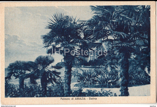 Palmeto di Abbazia - Slatina - old postcard - Croatia - unused - JH Postcards