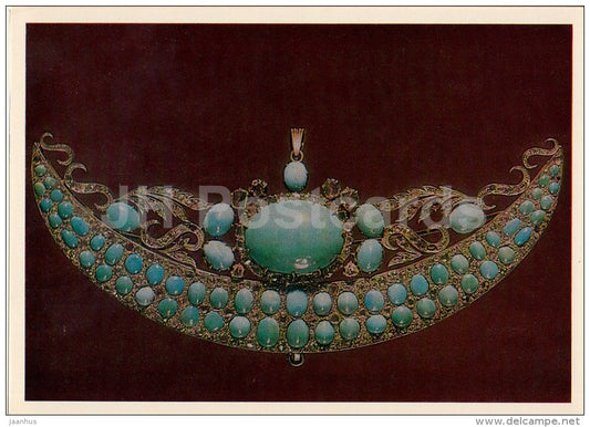 Brooch , Russia - Silver - Jewellery - 1985 - Russia USSR - unused - JH Postcards
