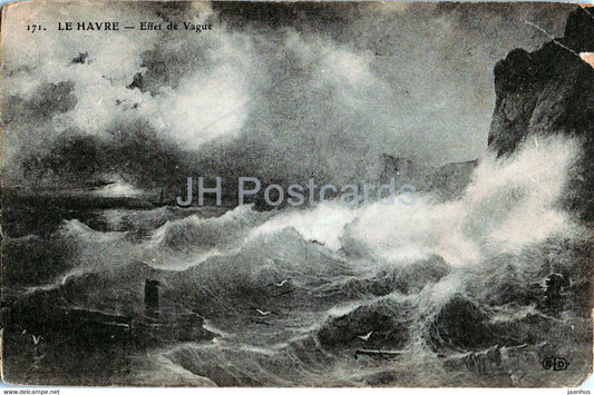 Le Havre - Effet de Vague - 171 - old postcard - France - unused - JH Postcards