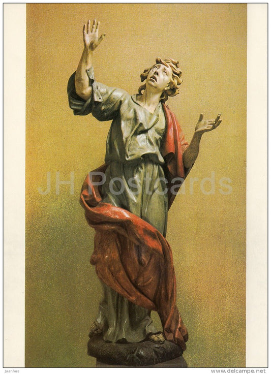 sculpture by Ferdinand Maxmilian Brokoff - St. John - Czech art - large format card - Czech - unused - JH Postcards