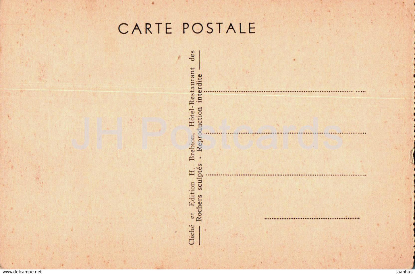 Les Rochers Sculptes - Le Tombeau de Saint Budoc - Les Rochers Sculptés - carte postale ancienne - France - inutilisée 