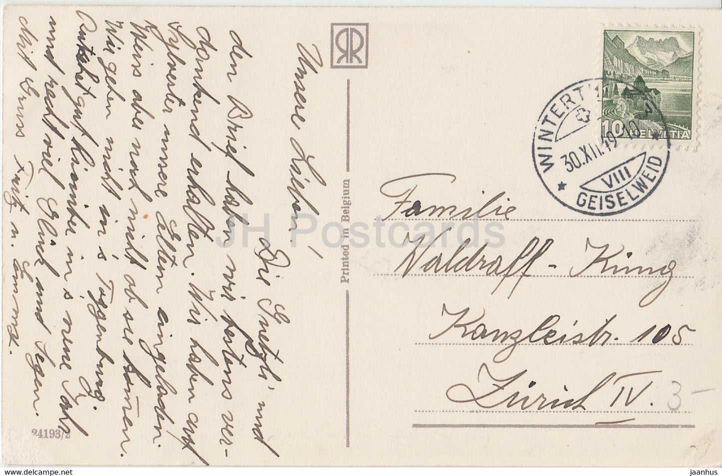 Carte de vœux du Nouvel An - Gluckliches Neues Jahr - fille et chien - 23193/2 - carte postale ancienne - 1949 - Allemagne - utilisé