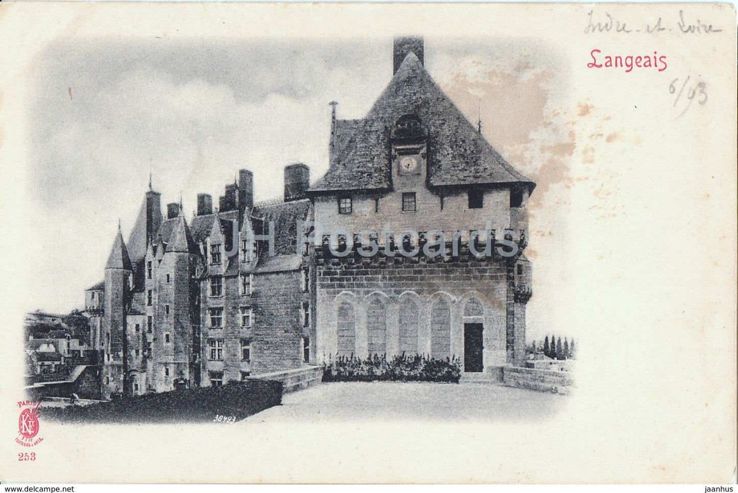 Langeais - Le Chateau - castle - 253 - old postcard - France - unused