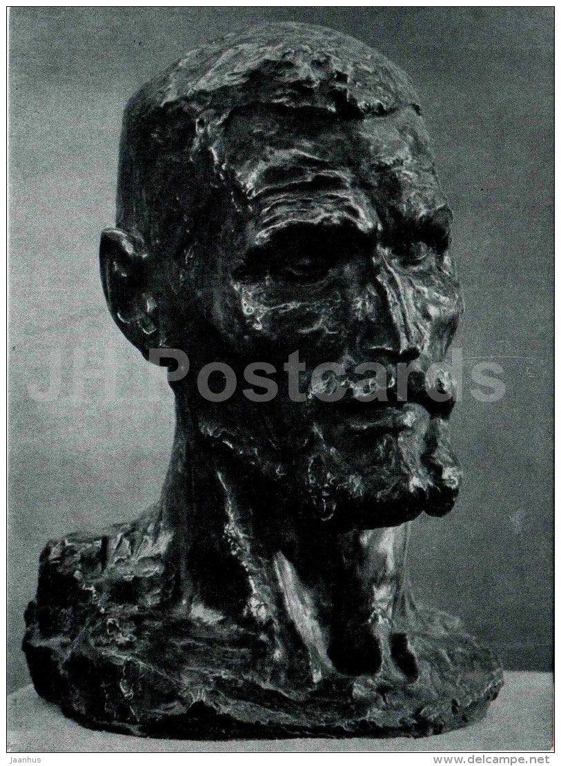 sculpture by S. Konenkov - violinist G. Romashkov , 1909 - russian art - 1965 - Russia USSR - unused - JH Postcards
