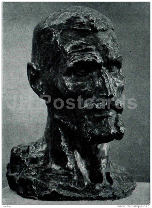 sculpture by S. Konenkov - violinist G. Romashkov , 1909 - russian art - 1965 - Russia USSR - unused - JH Postcards
