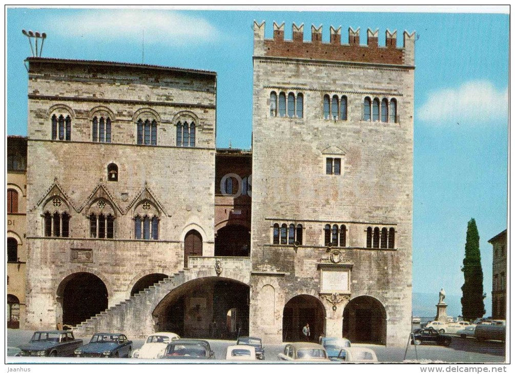 Palazzi del Capitano e del Popolo - palace - Todi - Perugia - Umbria - 57 - Italia - Italy - unused - JH Postcards