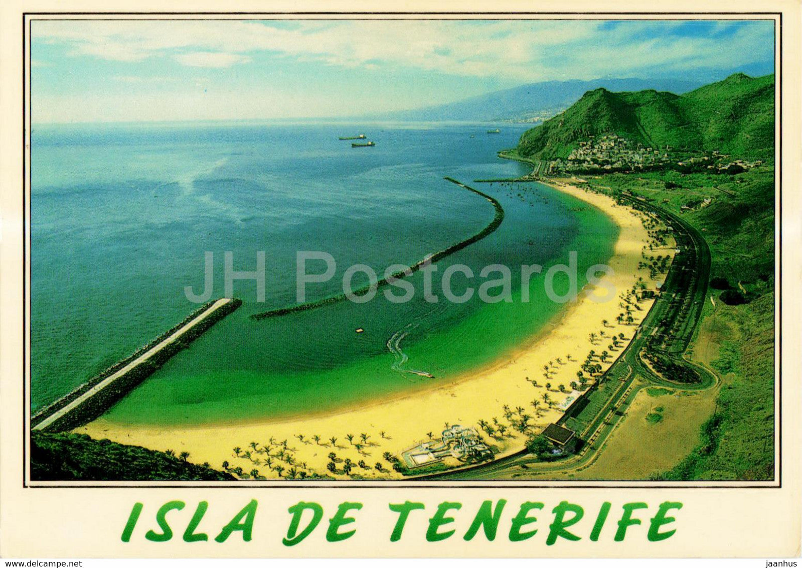 Isla de Tenerife - Playa de las Teresitas - beach - Spain - used - JH Postcards