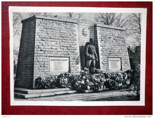 Monument to liberators - Bronze Soldier - Tallinn - 1963 - Estonia USSR - unused - JH Postcards