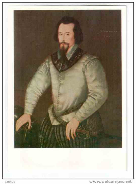 painting by Marcus Gheeraerts the Younger - portrait of Sir Robert Cecil , 1595 - british art - unused - JH Postcards