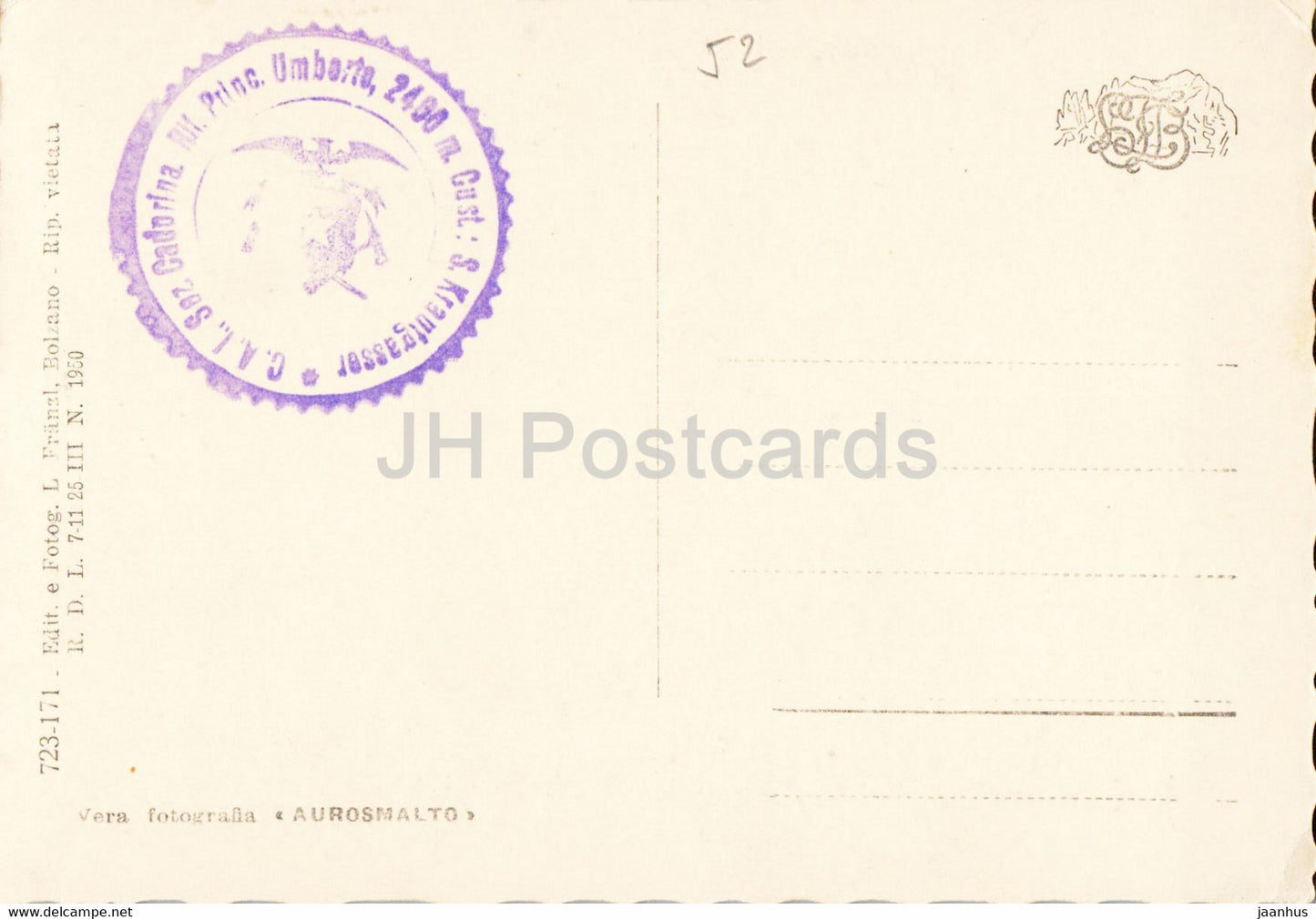 Dolomiti - Rifugio Principe Umberto 2400 m - old postcard - Italy - unused