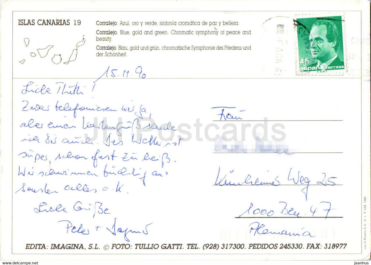 Islas Canarias – Corralejo – 19 – 1990 – Spanien – gebraucht