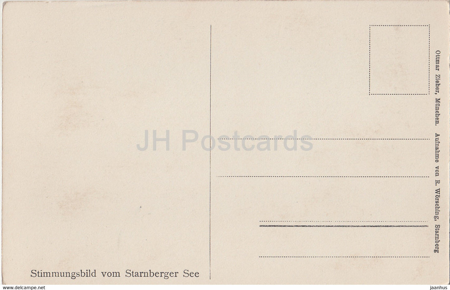 Stimmungsbild vom Starnberger See - sailing boat - old postcard - Germany - unused