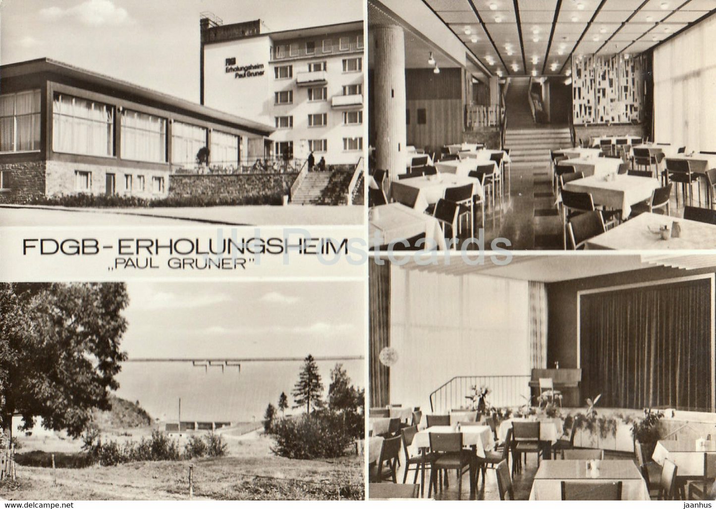 FDGB Erholungsheim Paul Gruner - Cammerswalde - Rauschenbach - Sperrmauer - Germany DDR - unused - JH Postcards