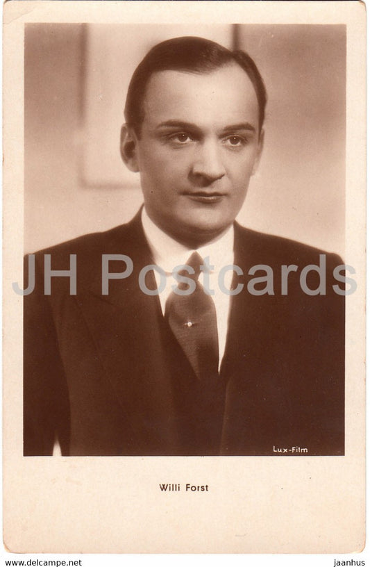 Austrian actor Willi (Willy) Frost - Film - Movie - 6021 - old postcard - unused - JH Postcards