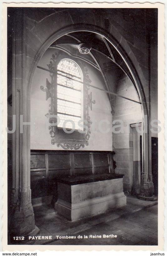 Payerne - Tombeau de la Reine Berthe - 1212 - Switzerland - 1958 - old postcards - used - JH Postcards