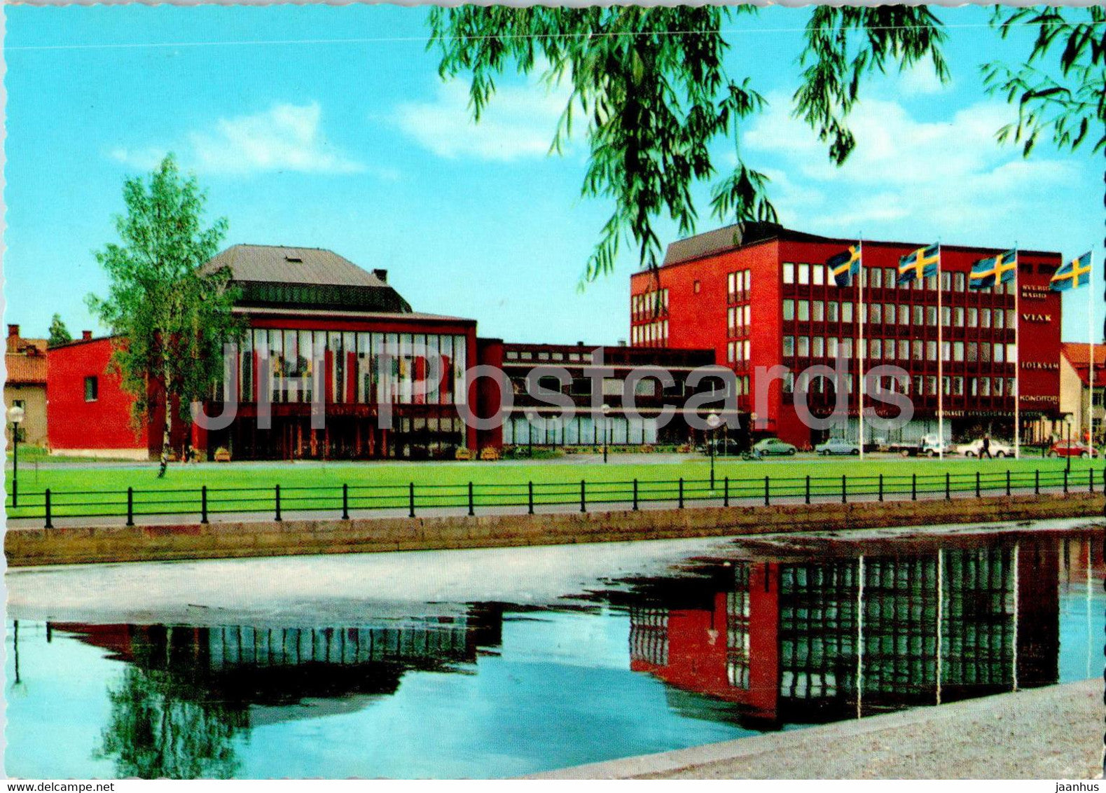 Dalarna - Falun - Folkets Hus med Stadsteatern - The People's House - Theatre - Sweden - unused - JH Postcards