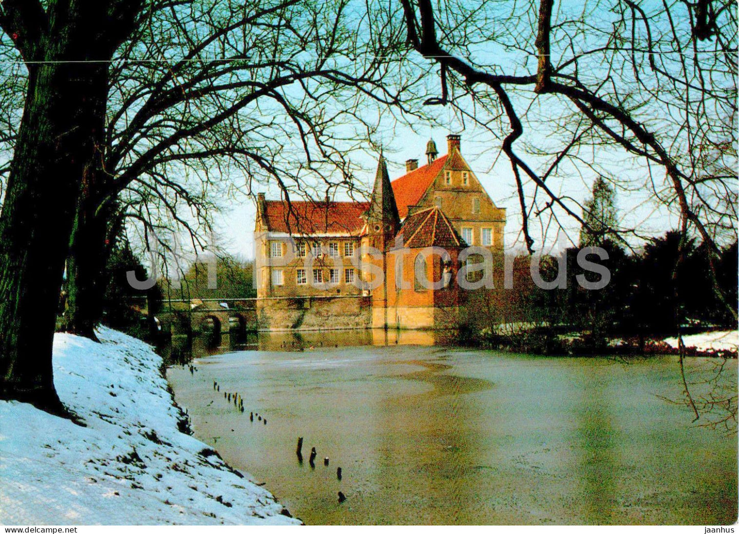 Burg Hulshoff bei Munsteri Westf - Geburtshaus der Dichterin Annette Droste - castle - Germany - unused - JH Postcards