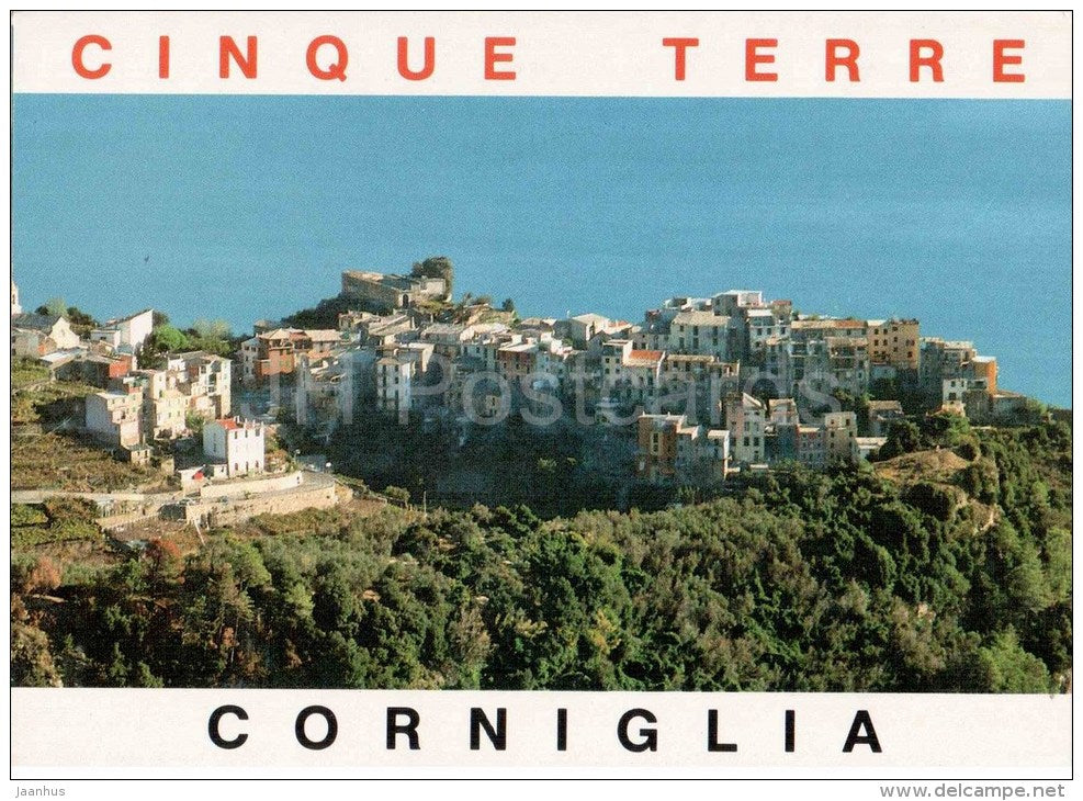 panorama dal monte - Cinque Terre - Corniglia - La Spezia - Liguria - AC 73 - Italia - Italy - unused - JH Postcards