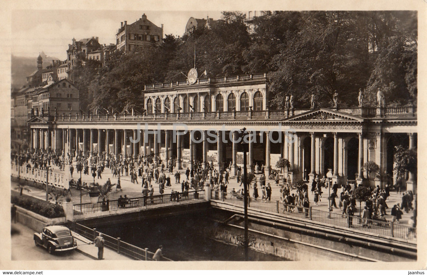 Karlovy Vary - Karlsbad - kolonada - Colonnade - 593 - old postcard - 1956 - Czechoslovakia - Czech Republic - unused - JH Postcards