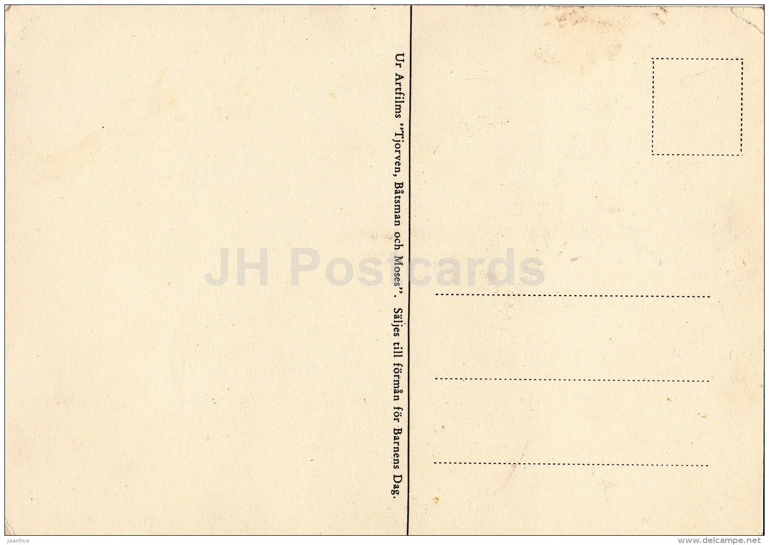 movie Tjorven , Batsman och Moses - children - sheep - seal - Sweden - unused - JH Postcards
