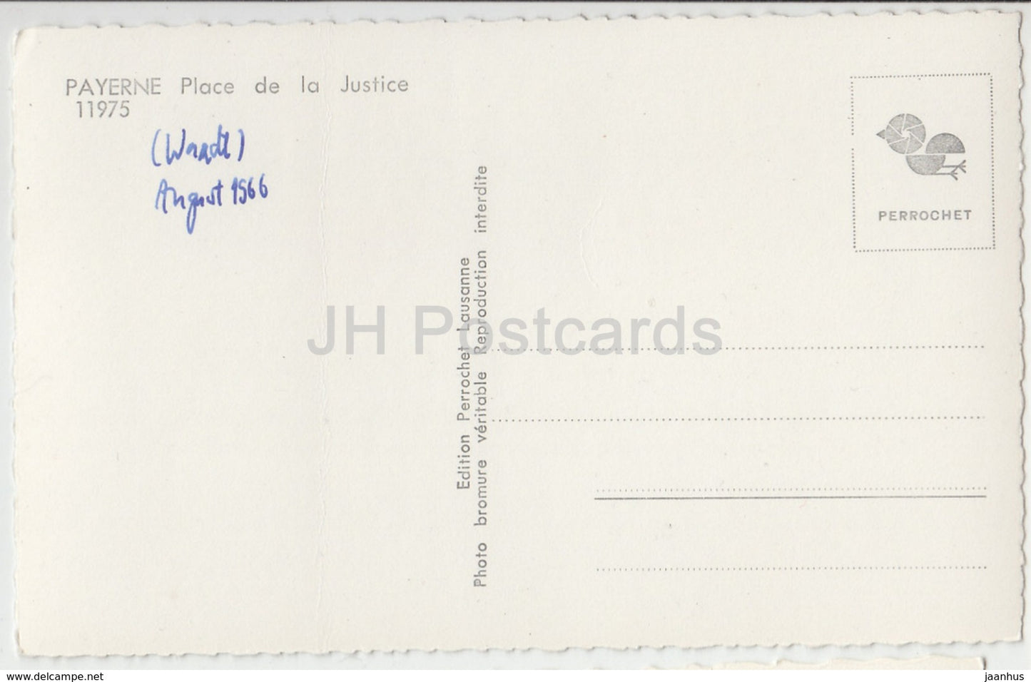Payerne - Place de la Justice - 11975 - Switzerland - 1966 - used