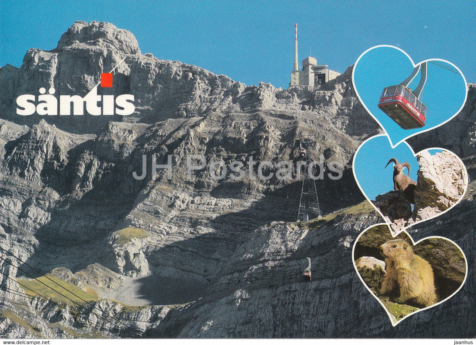 Santis 2502 m - Ostschweiz - cable car - 5846 - Switzerland - unused - JH Postcards
