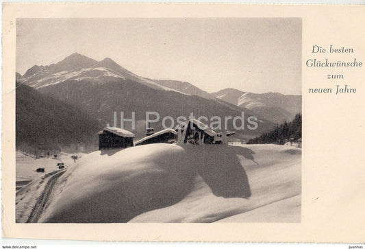 New Year Greeting Card - Die Besten Wunsche zum neuen Jahre - mountains  BRB 1904 - old postcard - 1948 - Germany - used - JH Postcards